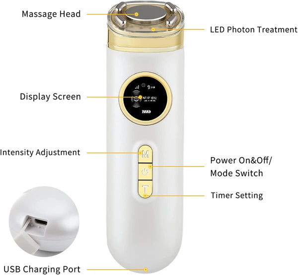 Beauty Device, EMS RF Firming and Rejuvenating Beauty Device, Face Firming Multifunctional Photon Facial Beauty Device, Anti-Aging