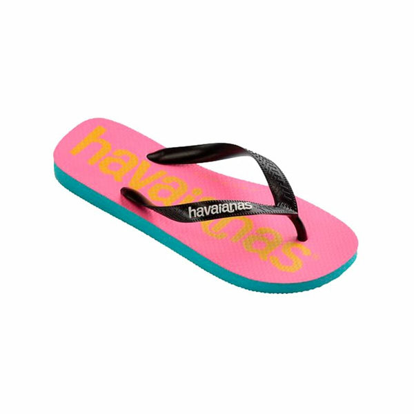 Ciabatte  da Donna Havaianas Top Logomania Azzurro Rosa