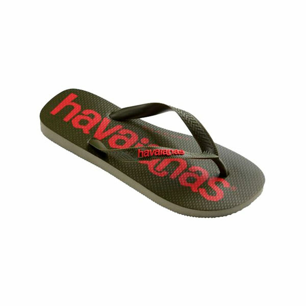 Women's Flip Flops Havaianas Top Logomania Red Dark green Olive