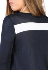 ArmaniJeansWomen_sNavy3 detail back view with model