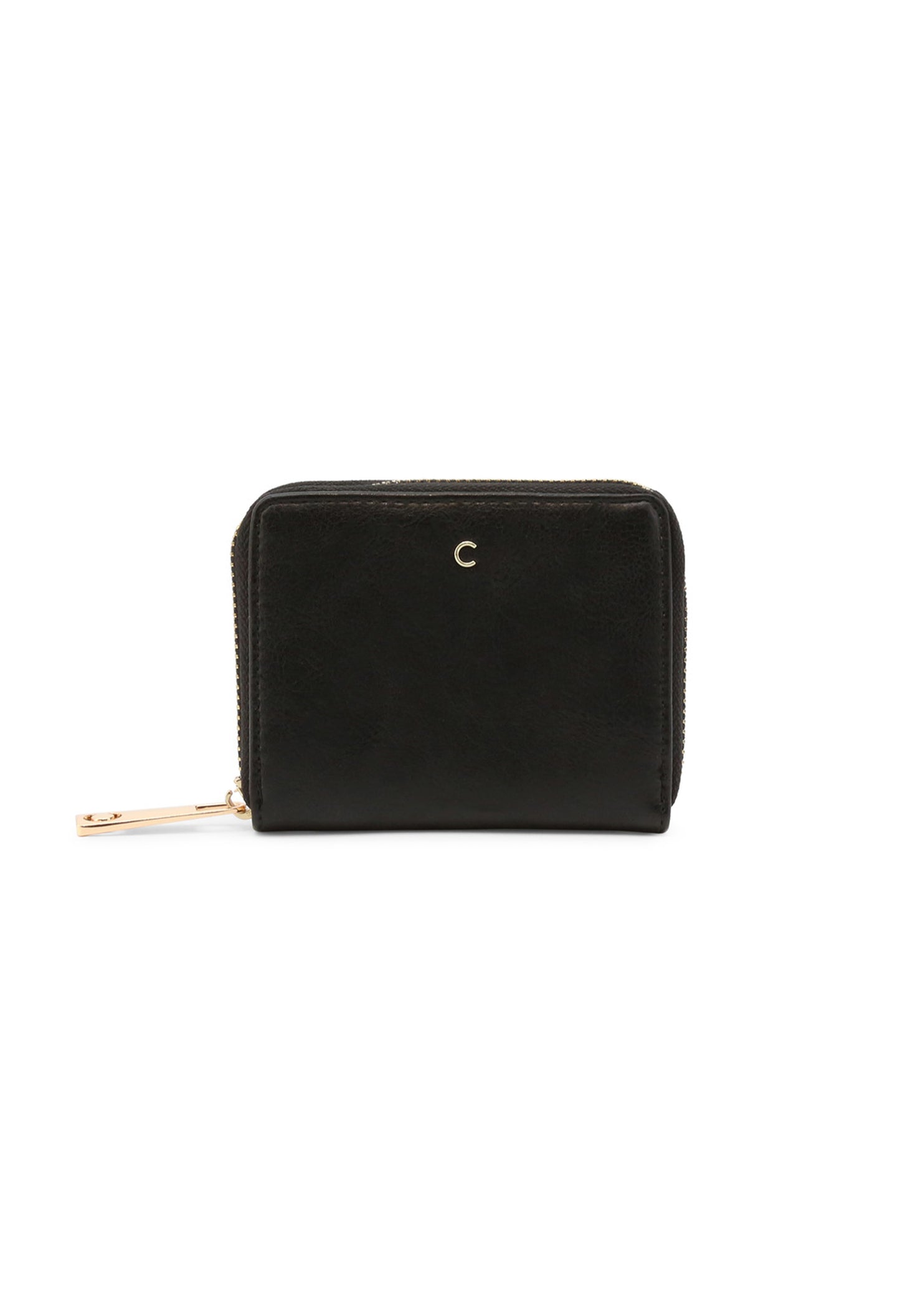Back view of Carrera Jeans LILY-CB7013 black PU women’s wallet with minimal design.