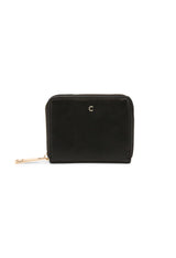 Back view of Carrera Jeans LILY-CB7013 black PU women’s wallet with minimal design.