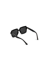 LatenzaZero Echelon sunglasses shown from a side angle highlighting black acetate temples and sleek design.