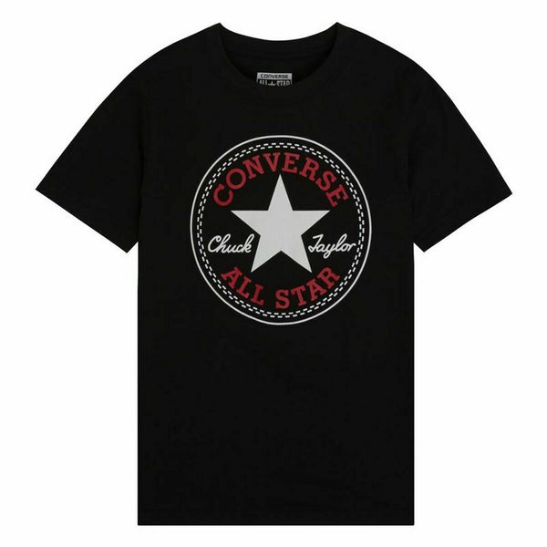 Maglia a Maniche Corte Converse Nero 11-12 anni