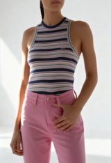 Lee 112350213 Women’s Striped Sleeveless Top – Cotton Modal Blend