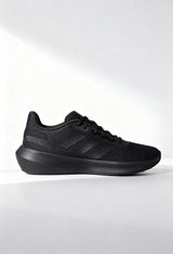 Brand new Adidas Runfalcon 3.0 men's running shoes in triple black side view.