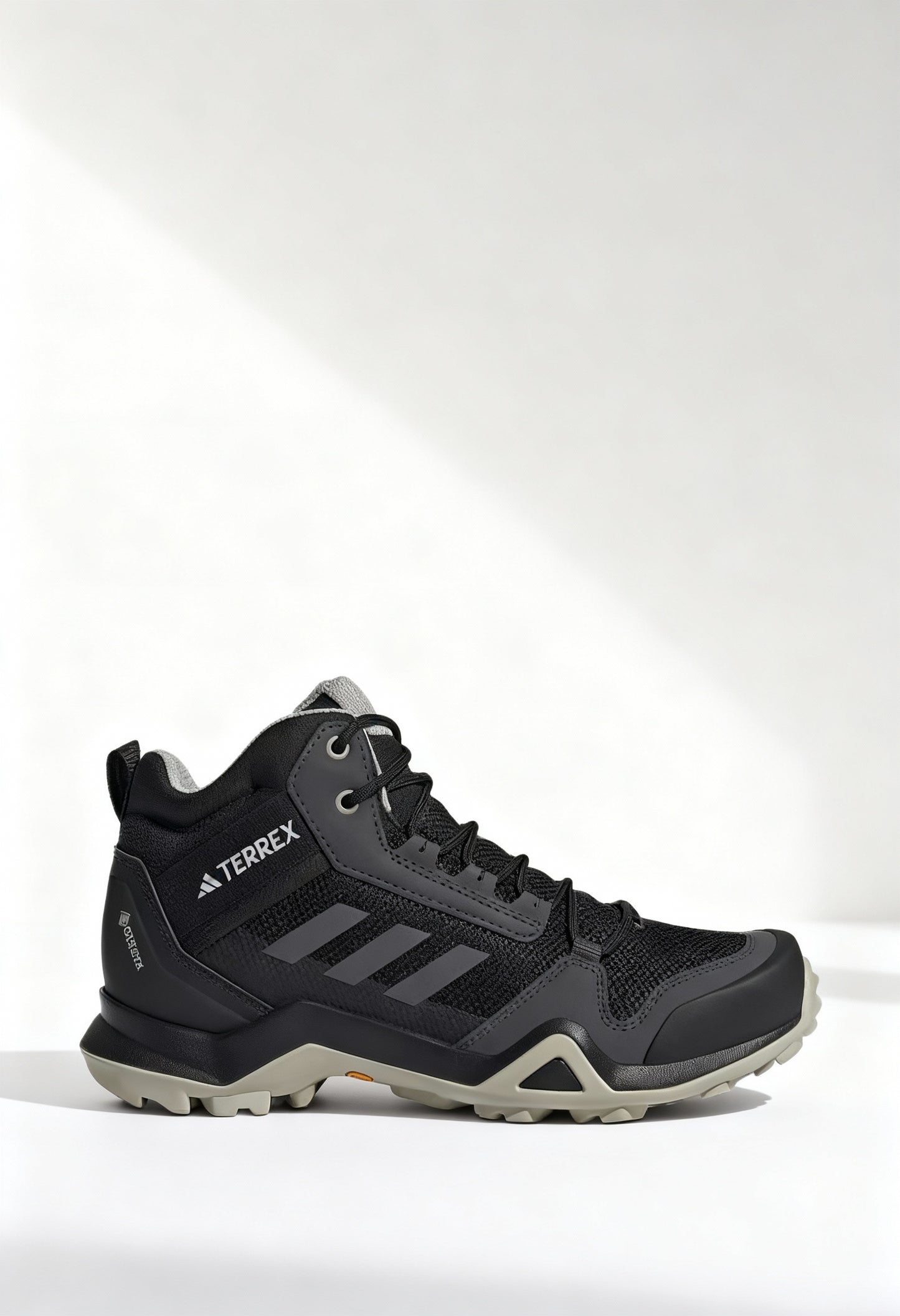 Brand new Adidas Terrex AX3 Mid GTX W women's hiking boots in core black and grey.