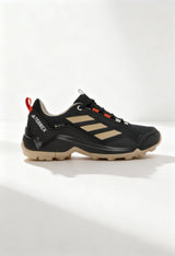 Brand new Adidas Terrex Eastrail GTX W women's hiking shoes in black and gold.