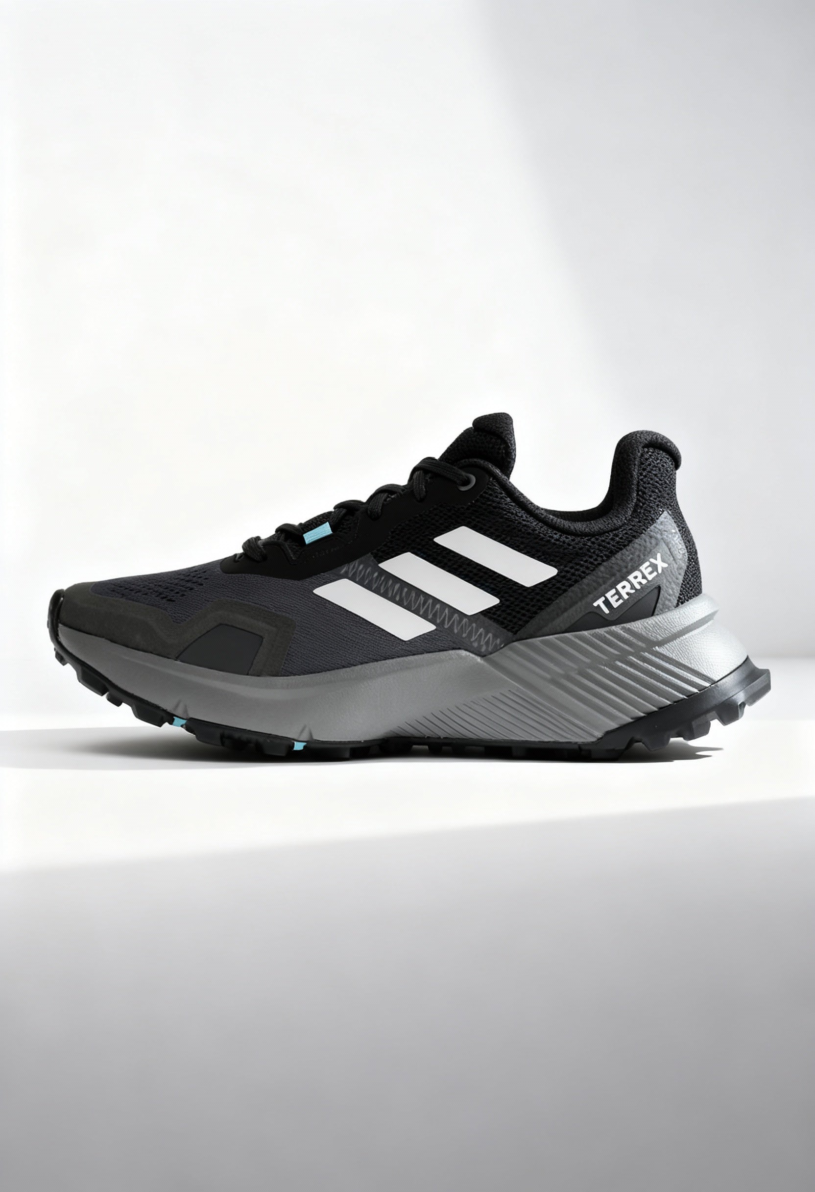 Brand new Adidas Terrex Soulstride W women's trail running shoes in core black and white.