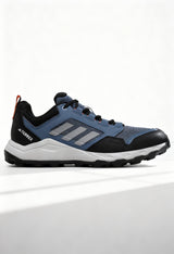 Brand new Adidas Terrex Tracerocker 2 men's trail running shoes in black and blue.