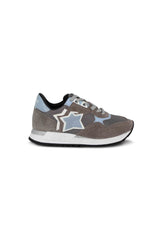 Side view of the grey Atlantic Stars GHALAC sneakers showing suede upper and rubber sole.