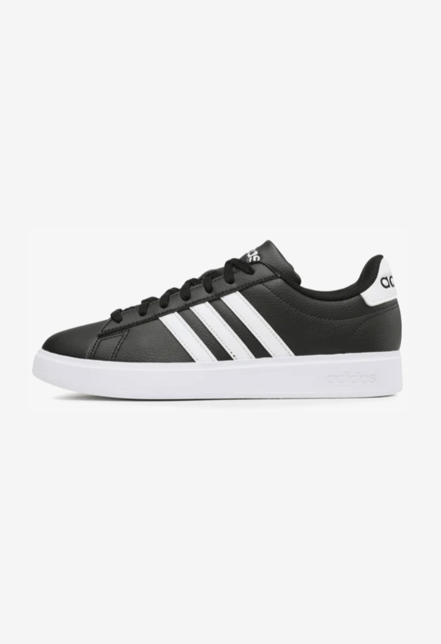 Side profile of authentic Adidas VL Court 3.0 trainers showing the vulcanized rubber sole.