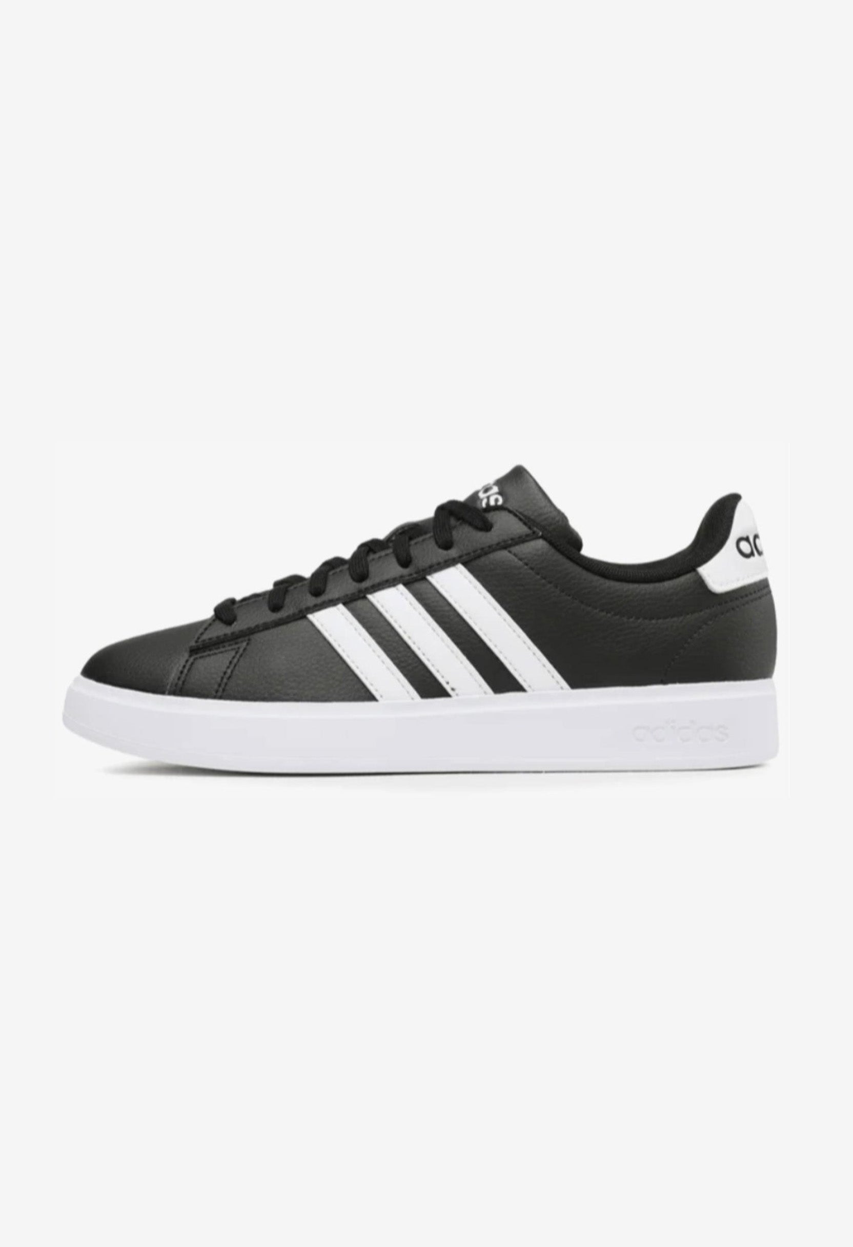 Side profile of authentic Adidas VL Court 3.0 trainers showing the vulcanized rubber sole.