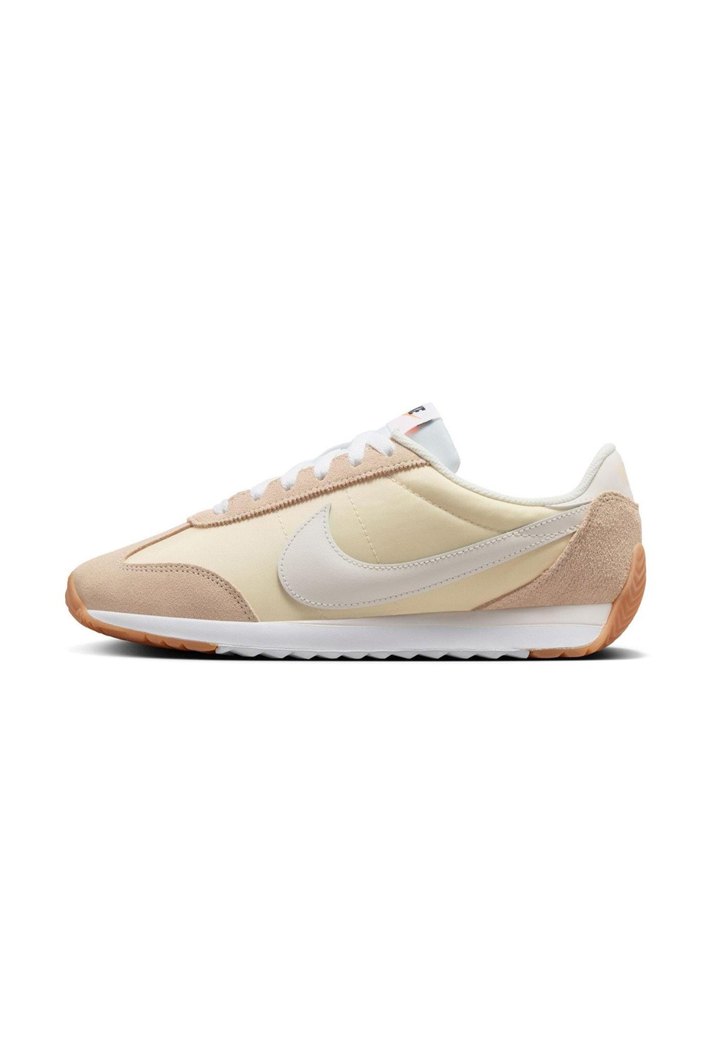 Side profile of authentic Nike Pacific shoes showing the retro-inspired slim silhouette.