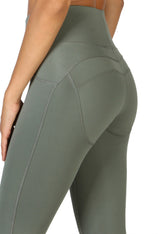 Bodyboo high-waist leggings showing contoured fit on the back.