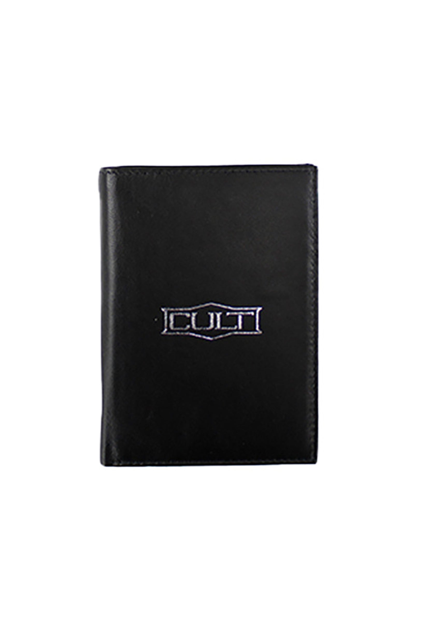 Cult vertical bifold wallet interior view, showing card slots and coin purse feature.