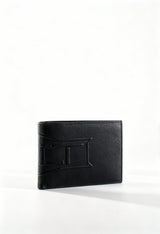 Cult X3EPMX203003 men's leather bifold wallet, compact design, front logo detail.