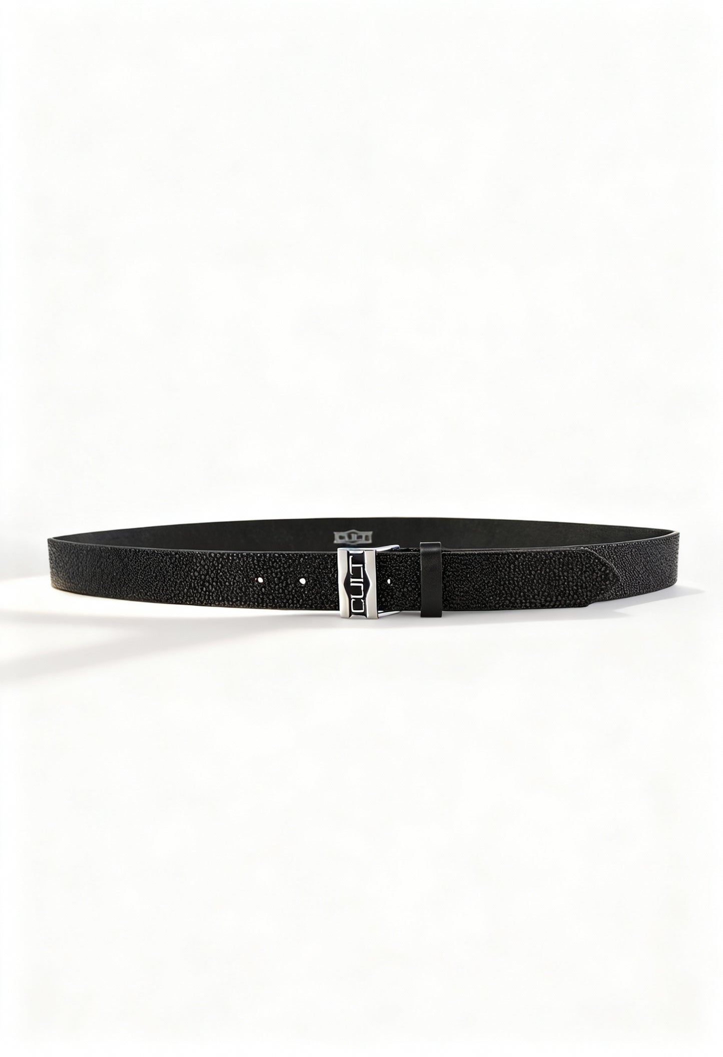 Cult X3EPMX982054 men's leather blend belt, classic dark color, adjustable buckle detail.