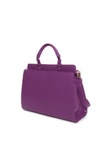 “Side view of Egon Von Furstenberg Women’s Purple Handbag EVF19922-LUCY – authentic luxury handbag available at France AJ Luxe, showing structured silhouette and elegant side profile.”