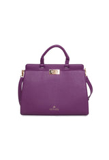 “Side view of Egon Von Furstenberg Women’s Purple Handbag EVF19922-LUCY – authentic luxury handbag available at France AJ Luxe, showing structured silhouette and elegant side profile.”