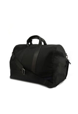 Emporio Armani travel bag showing removable and adjustable shoulder strap detail.