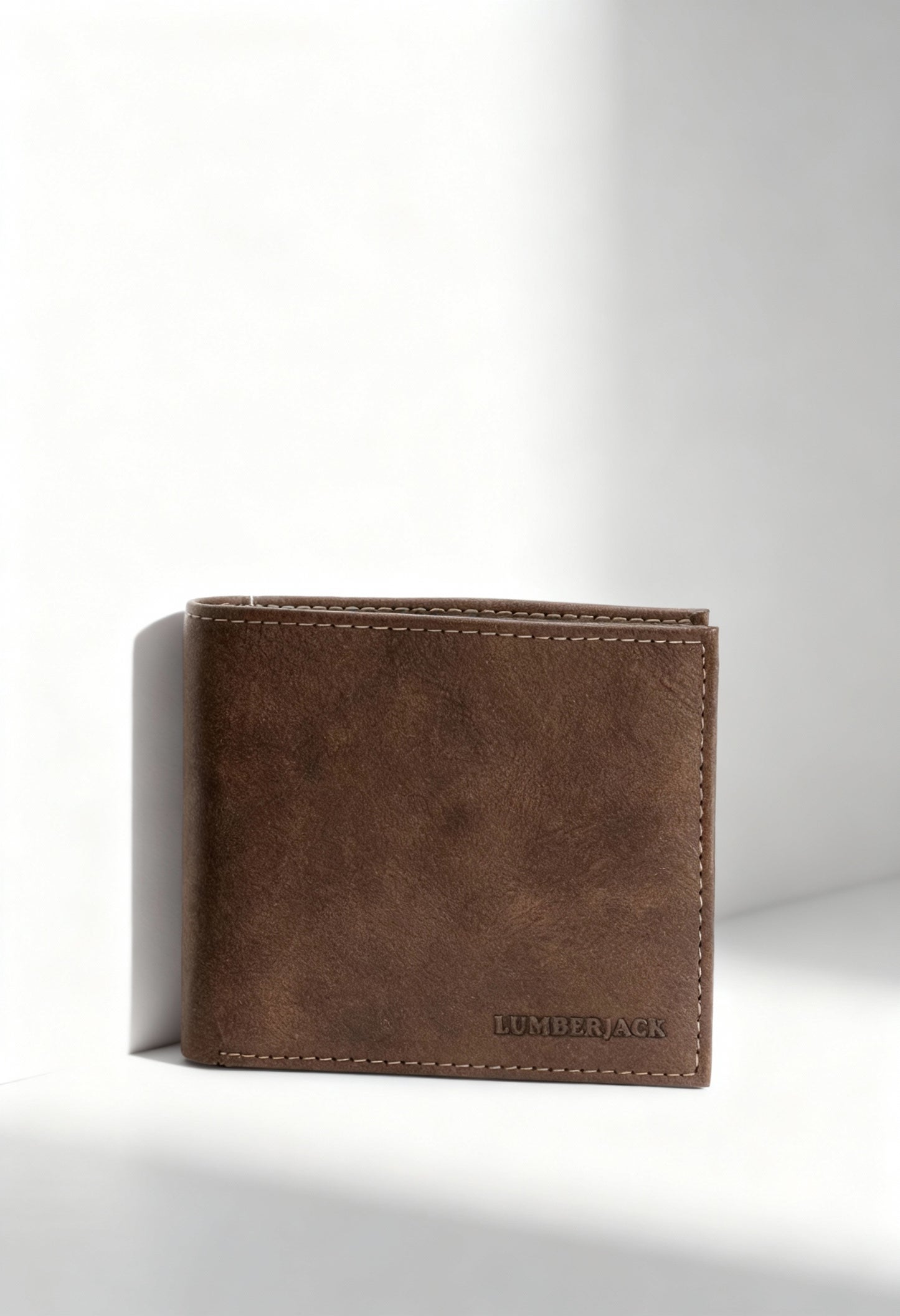 Lumberjack BATCH-LK3492 men's bifold wallet in brown, synthetic/leather blend.