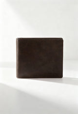 Lumberjack BATCH-LK3492B men's bifold wallet in brown, compact leather blend.