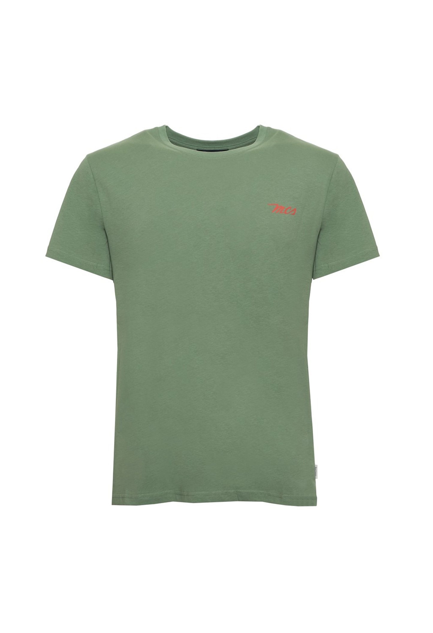 MCS green basic logo t-shirt, 100% cotton, round neck.