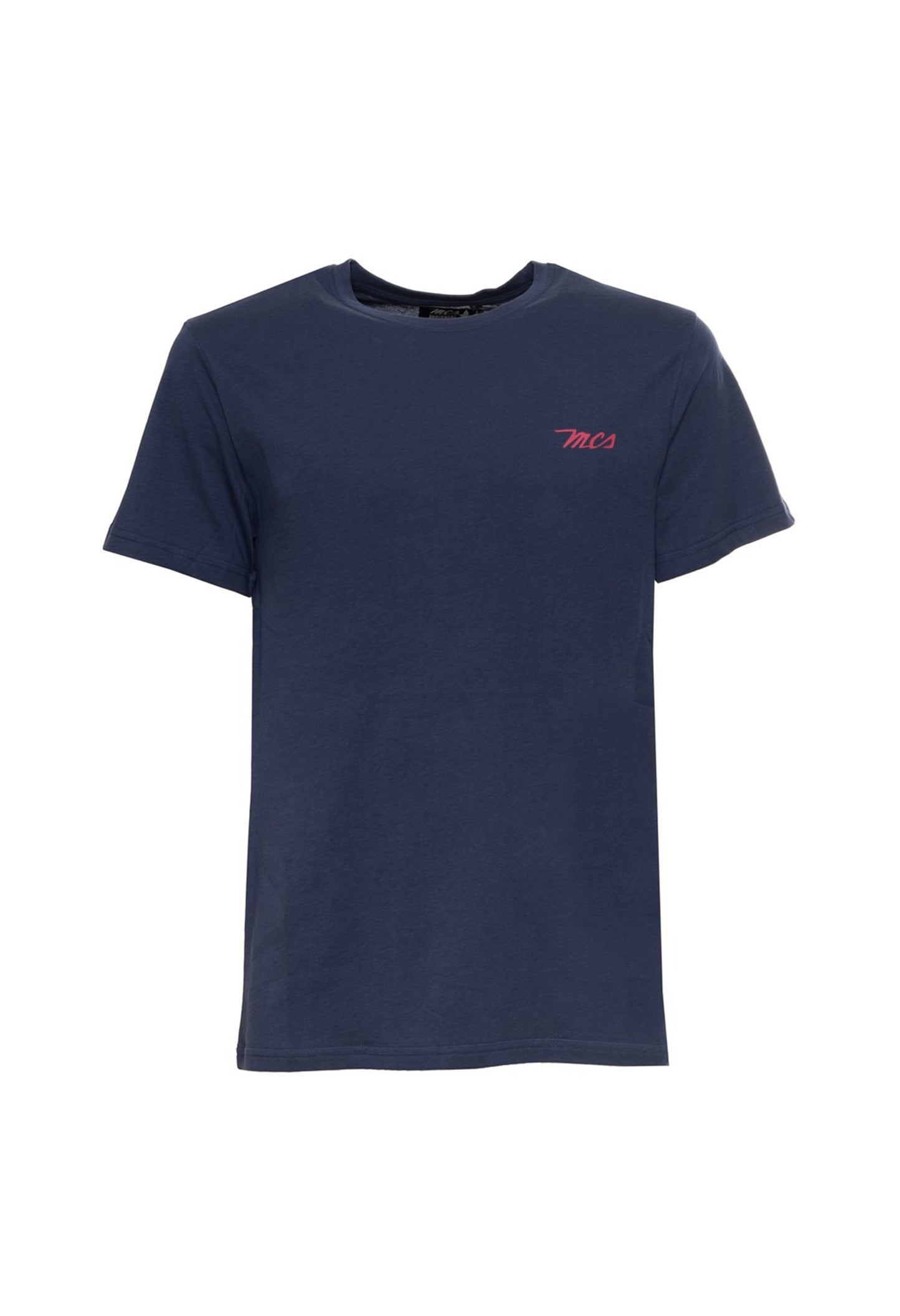 MCS navy blue logo t-shirt, solid colour, great for casual wear.