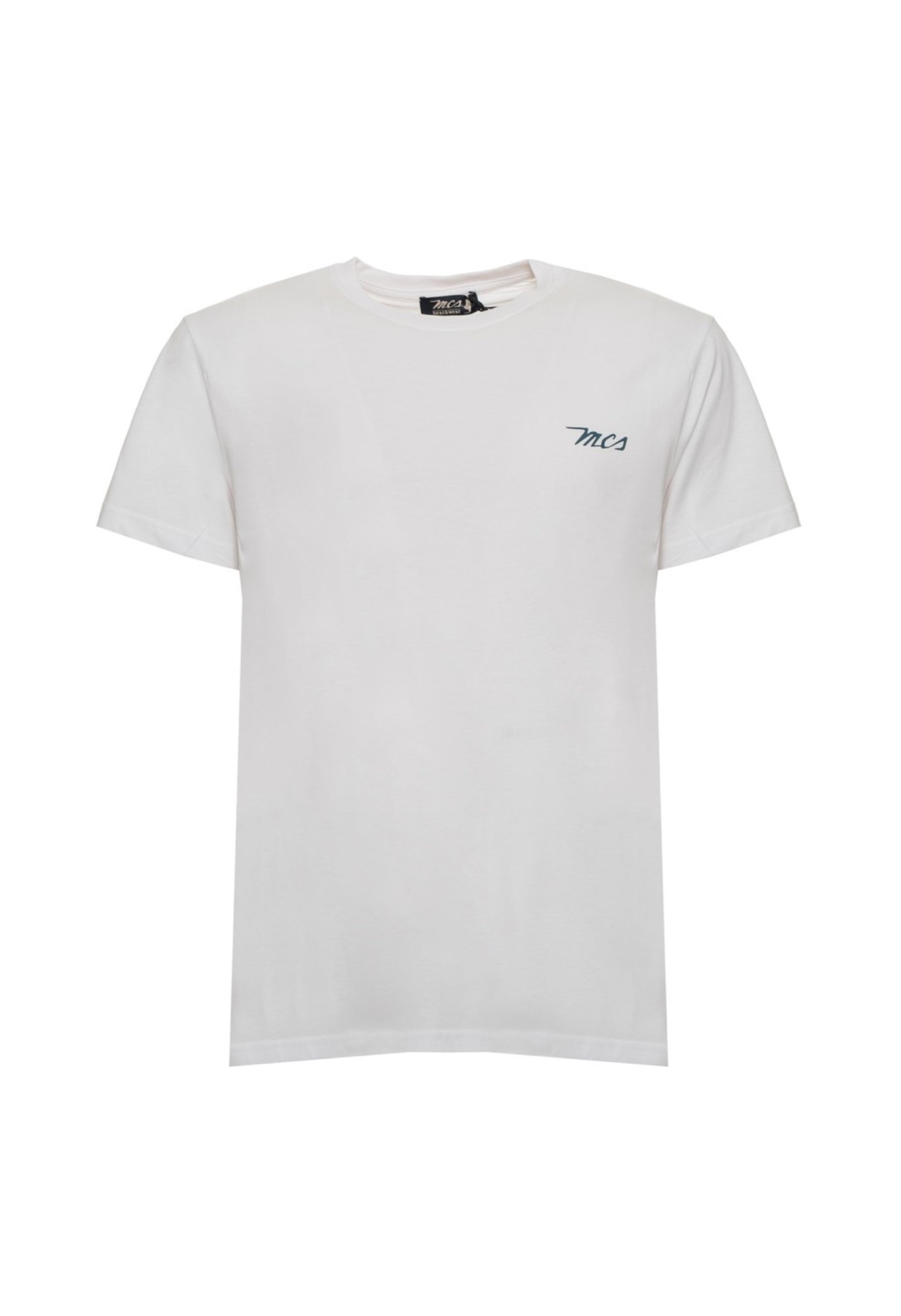 MCS white cotton short sleeve t-shirt, basic wardrobe staple.