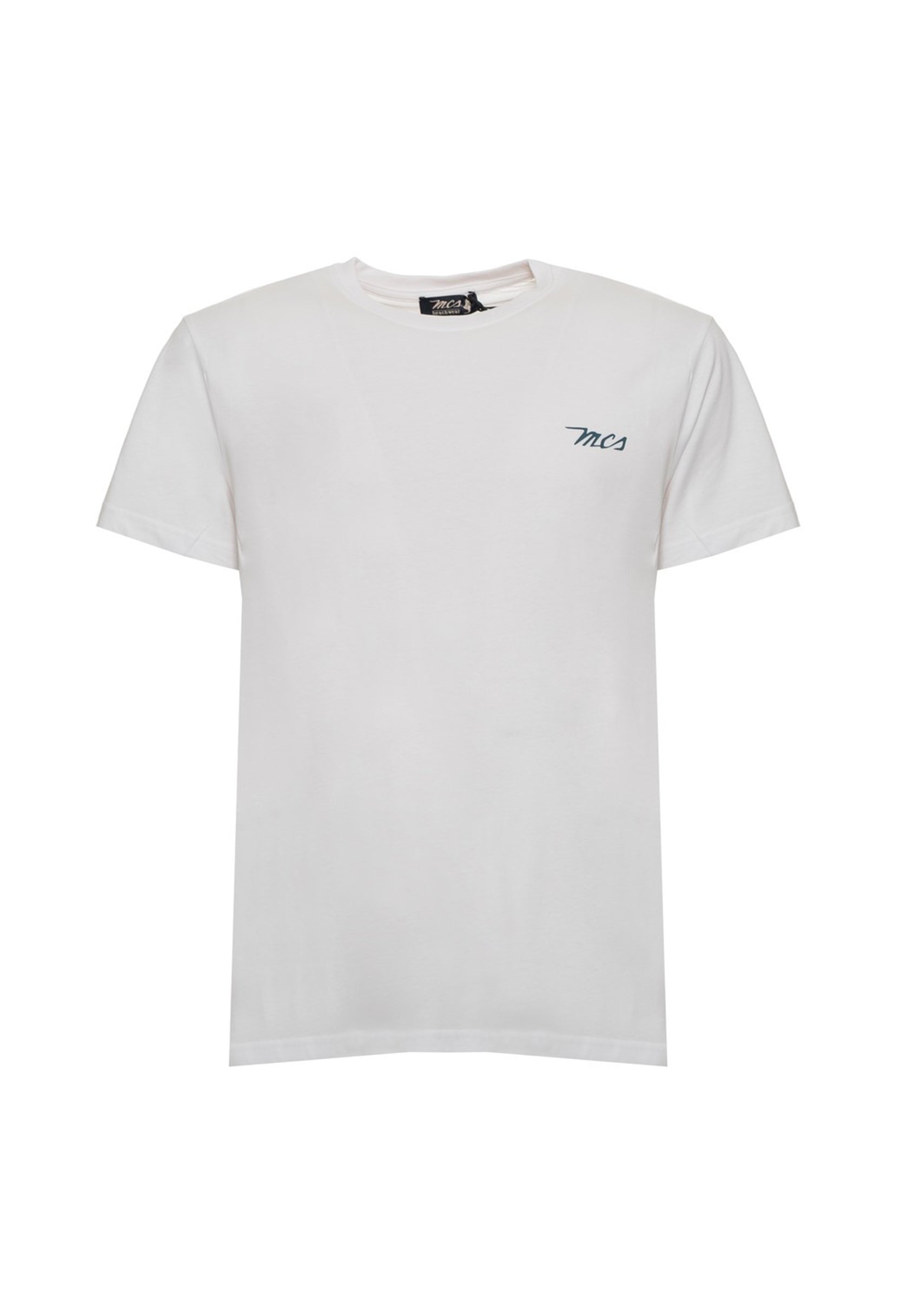 MCS white cotton short sleeve t-shirt, basic wardrobe staple.