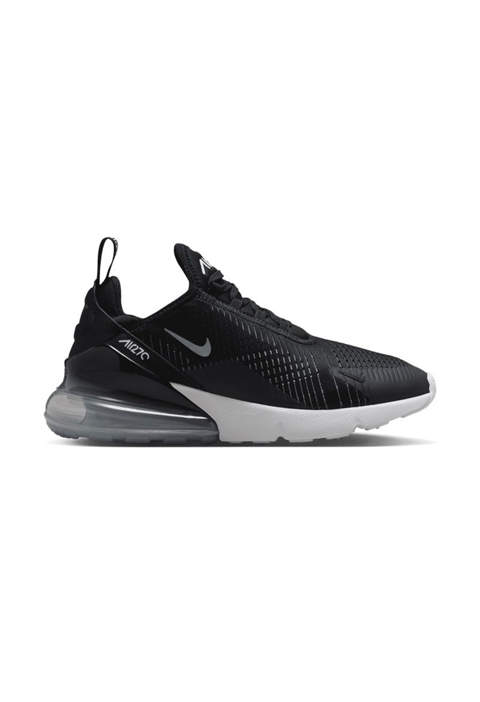 Nike Air Max 270 women's sneakers in the classic core black color variant.
