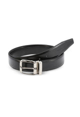 Ungaro Italian design reversible belt, showing the leather texture and buckle detail.