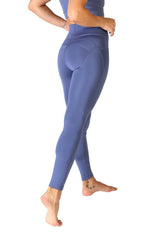 Women's royal blue compression leggings (alternate bright color variant).